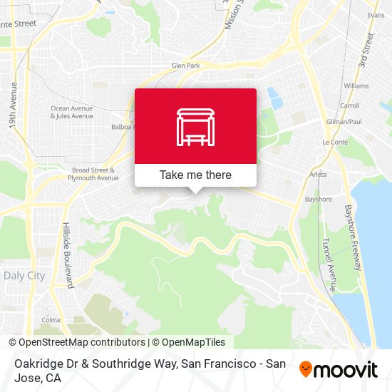 Oakridge Dr & Southridge Way map