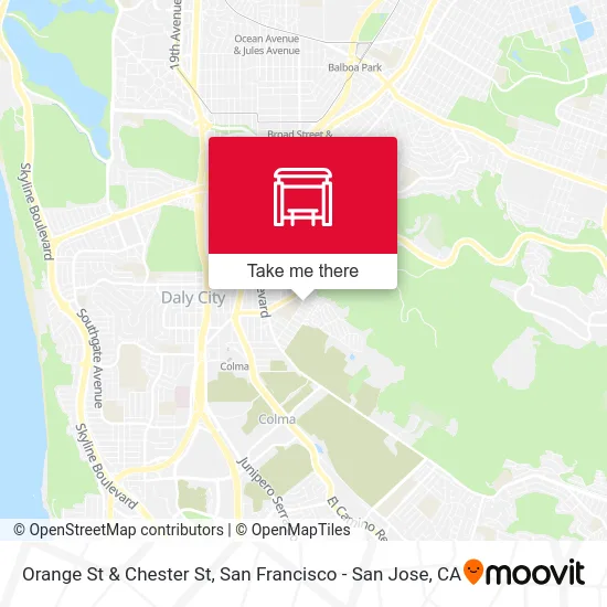 Orange St & Chester St map