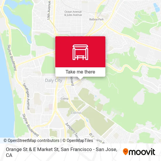 Orange St & E Market St map