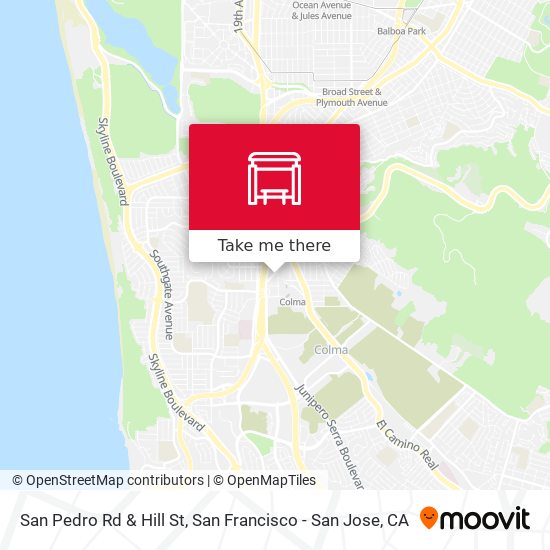 San Pedro Rd & Hill St map