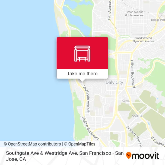 Southgate Ave & Westridge Ave map