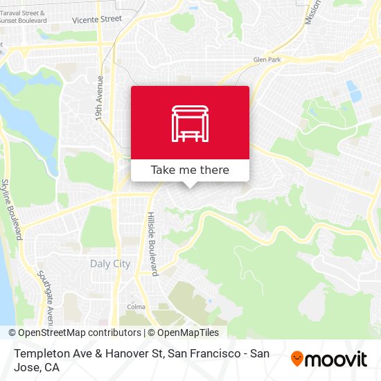 Mapa de Templeton Ave & Hanover St