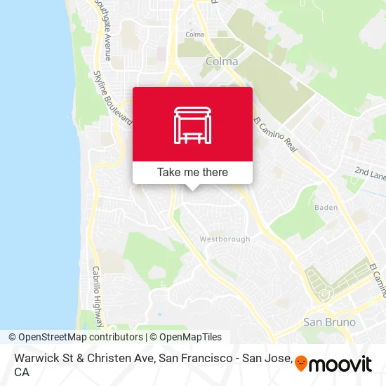 Mapa de Warwick St & Christen Ave