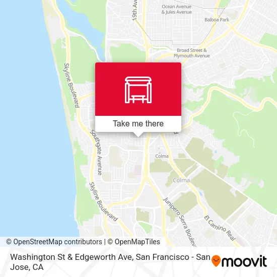 Washington St & Edgeworth Ave map