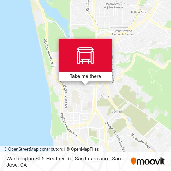 Washington St & Heather Rd map