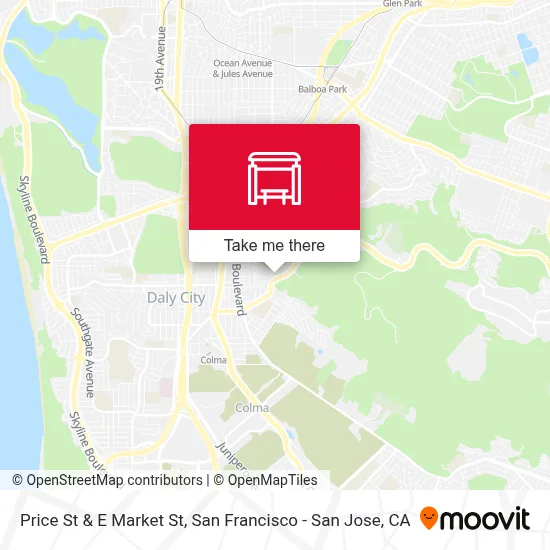 Price St & E Market St map