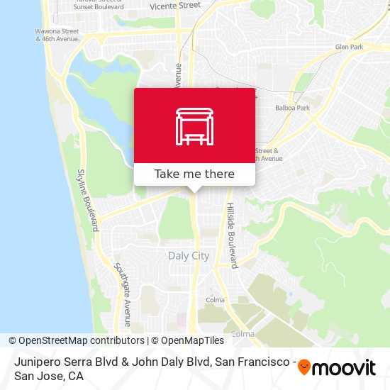 Junipero Serra Blvd & John Daly Blvd map