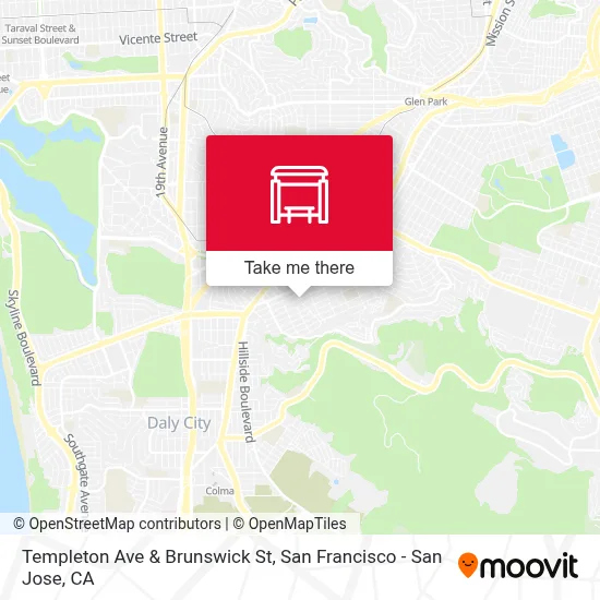 Templeton Ave & Brunswick St map
