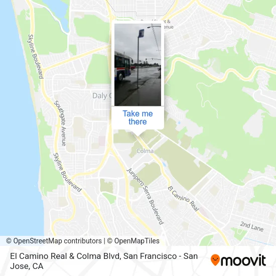 Mapa de El Camino Real & Colma Blvd