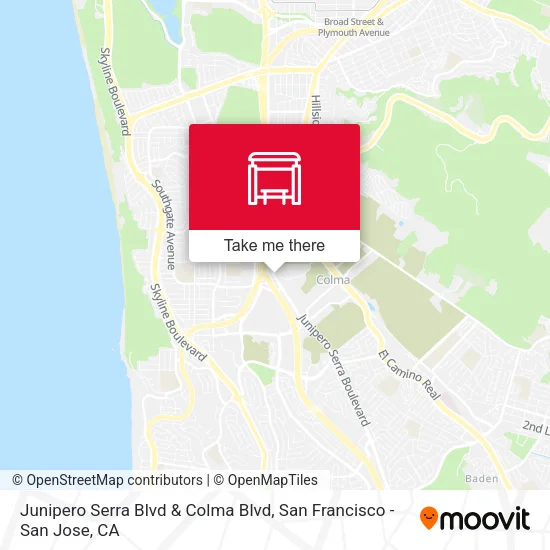 Mapa de Junipero Serra Blvd & Colma Blvd