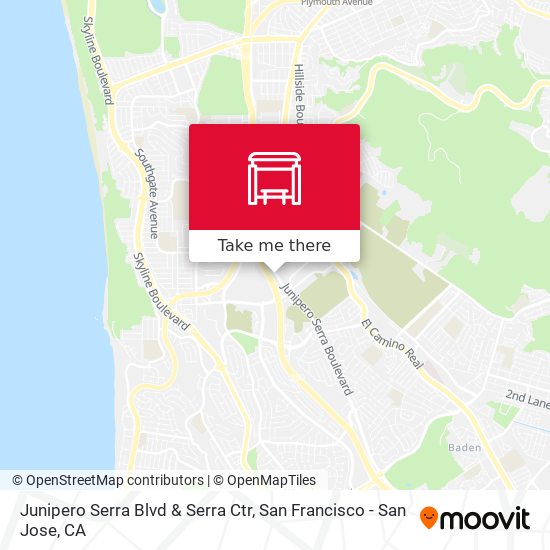 Junipero Serra Blvd & Serra Ctr map