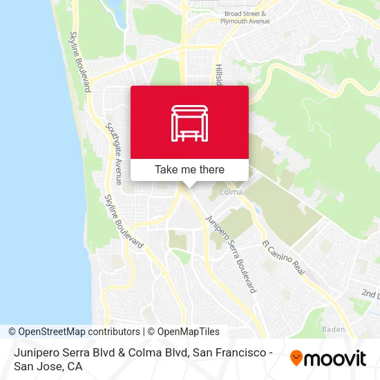 Mapa de Junipero Serra Blvd & Colma Blvd