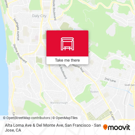 Alta Loma Ave & Del Monte Ave map