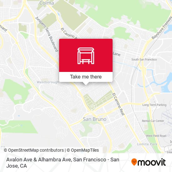 Avalon Ave & Alhambra Ave map