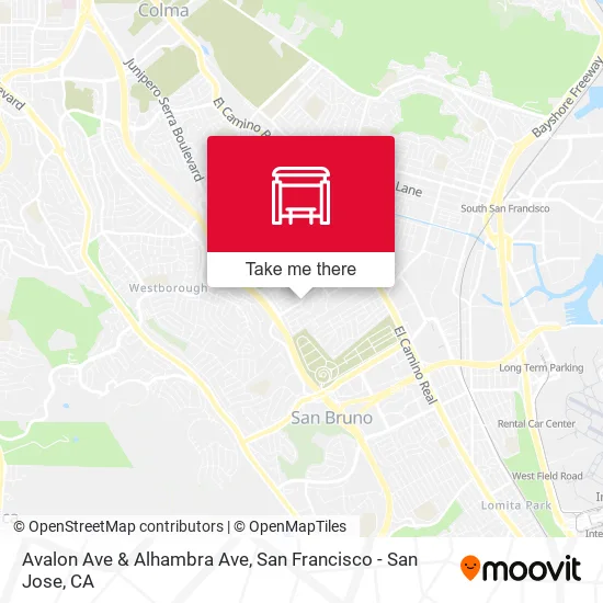 Avalon Ave & Alhambra Ave map