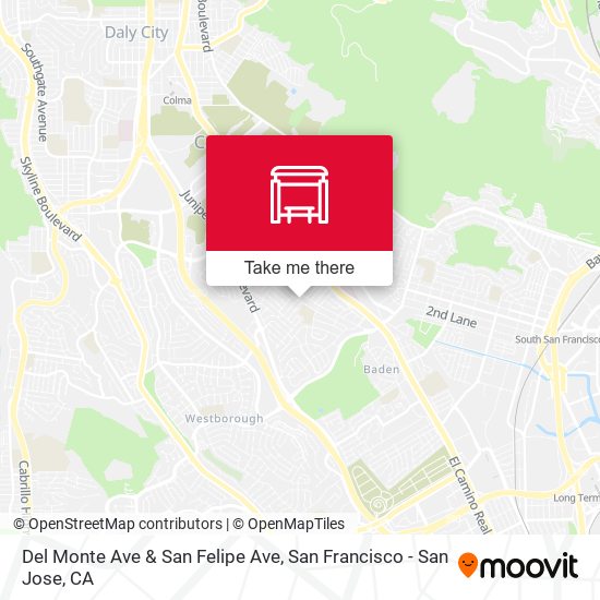 Del Monte Ave & San Felipe Ave map