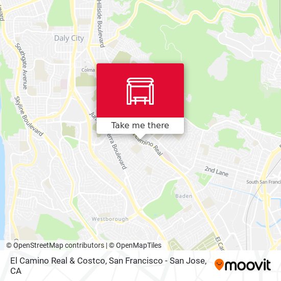 El Camino Real & Costco map