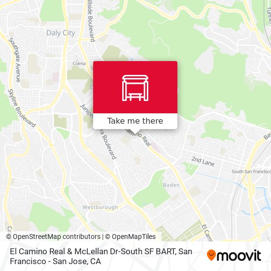 Mapa de El Camino Real & McLellan Dr-South SF BART