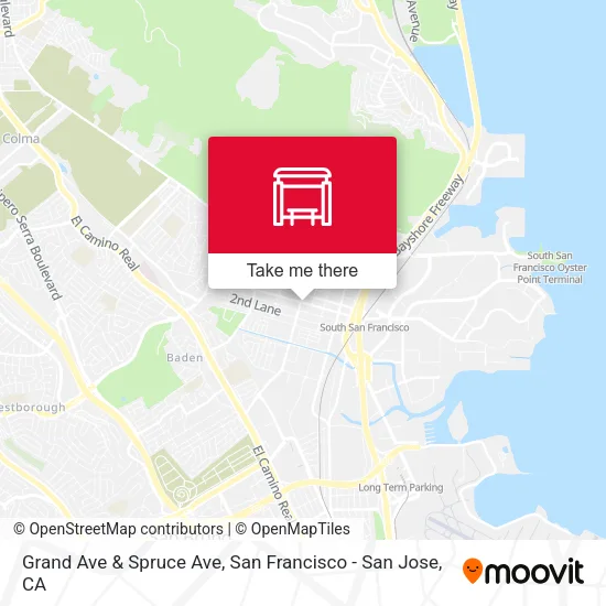 Grand Ave & Spruce Ave map