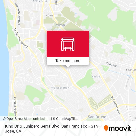 Mapa de King Dr & Junipero Serra Blvd