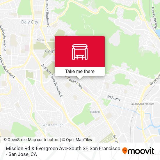 Mission Rd & Evergreen Ave-South SF map