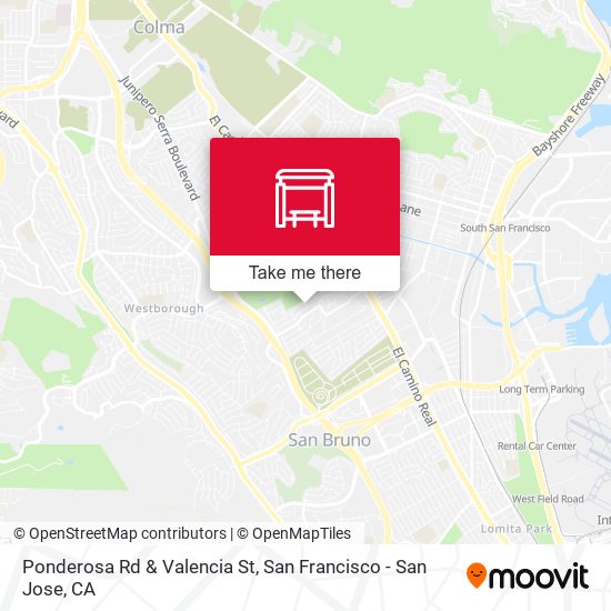 Ponderosa Rd & Valencia St map