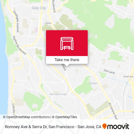 Romney Ave & Serra Dr map