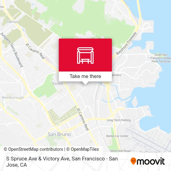 S Spruce Ave & Victory Ave map