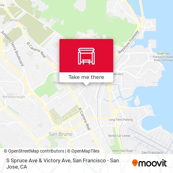 S Spruce Ave & Victory Ave map