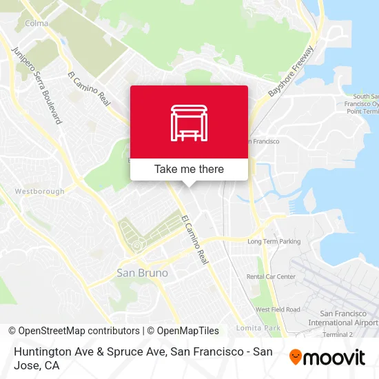 Mapa de Huntington Ave & Spruce Ave