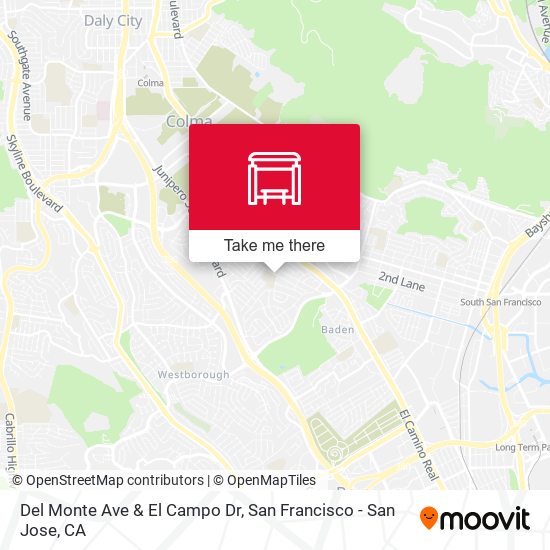 Del Monte Ave & El Campo Dr map