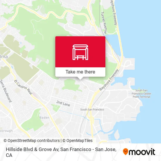 Hillside Blvd & Grove Av map
