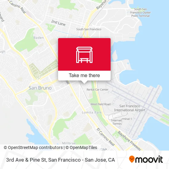 3rd Ave & Pine St map