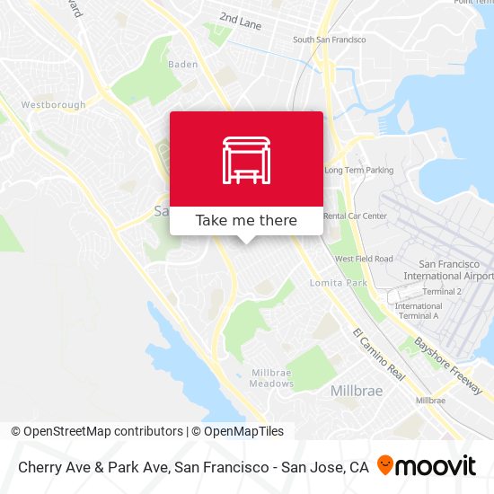 Cherry Ave & Park Ave map