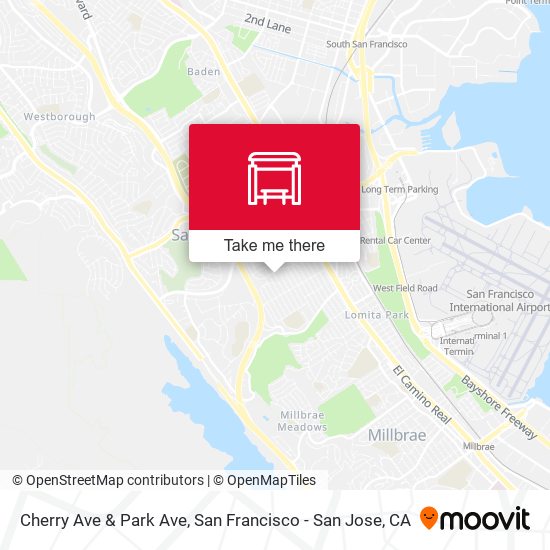Cherry Ave & Park Ave map