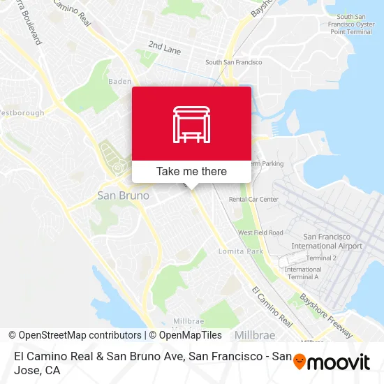 Mapa de El Camino Real & San Bruno Ave