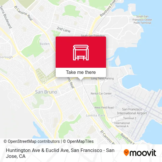Huntington Ave & Euclid Ave map