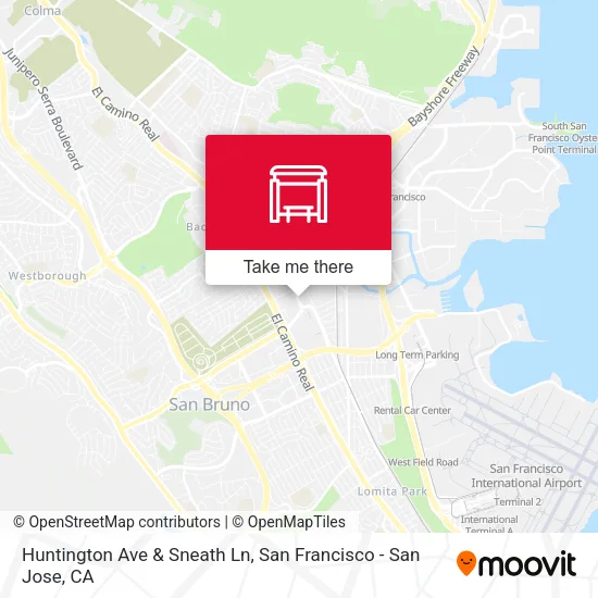 Huntington Ave & Sneath Ln map