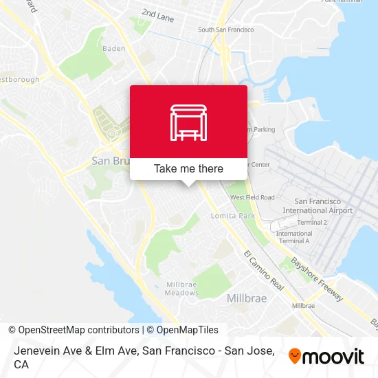 Jenevein Ave & Elm Ave map