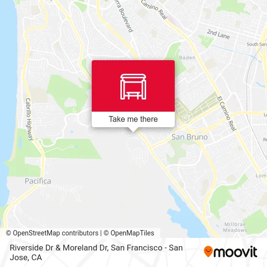 Riverside Dr & Moreland Dr map