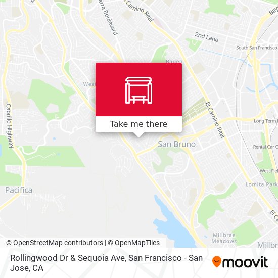 Rollingwood Dr & Sequoia Ave map