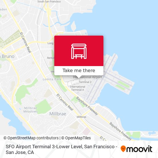 SFO Airport Terminal 3-Lower Level map