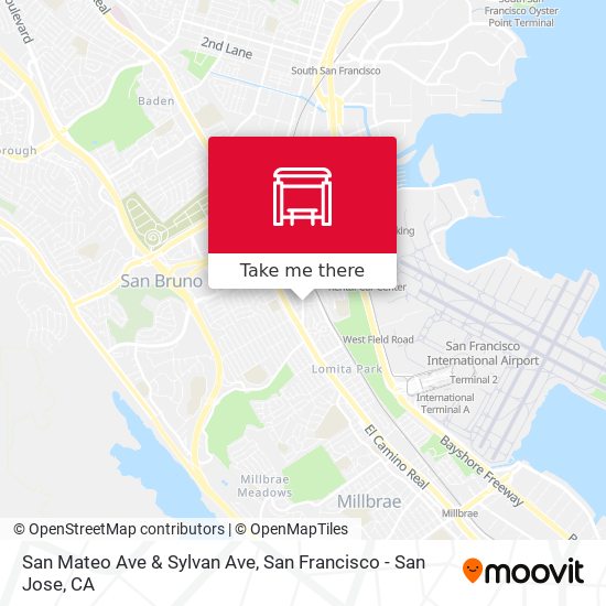 Mapa de San Mateo Ave & Sylvan Ave