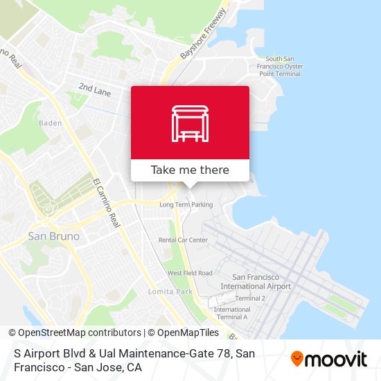 S Airport Blvd & Ual Maintenance-Gate 78 map