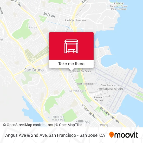 Angus Ave & 2nd Ave map
