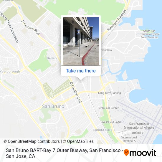 San Bruno BART-Bay 7 Outer Busway map