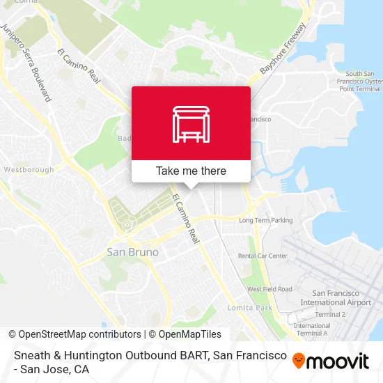 Mapa de Sneath & Huntington Outbound BART