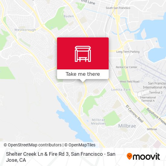 Mapa de Shelter Creek Ln & Fire Rd 3