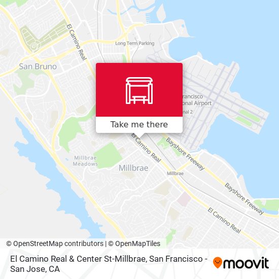 Mapa de El Camino Real & Center St-Millbrae