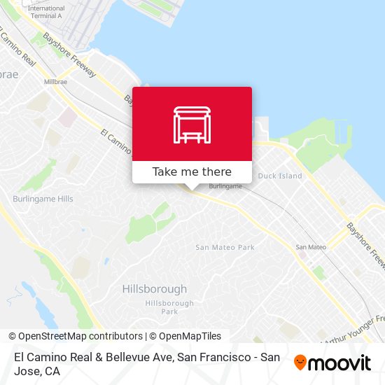 Mapa de El Camino Real & Bellevue Ave